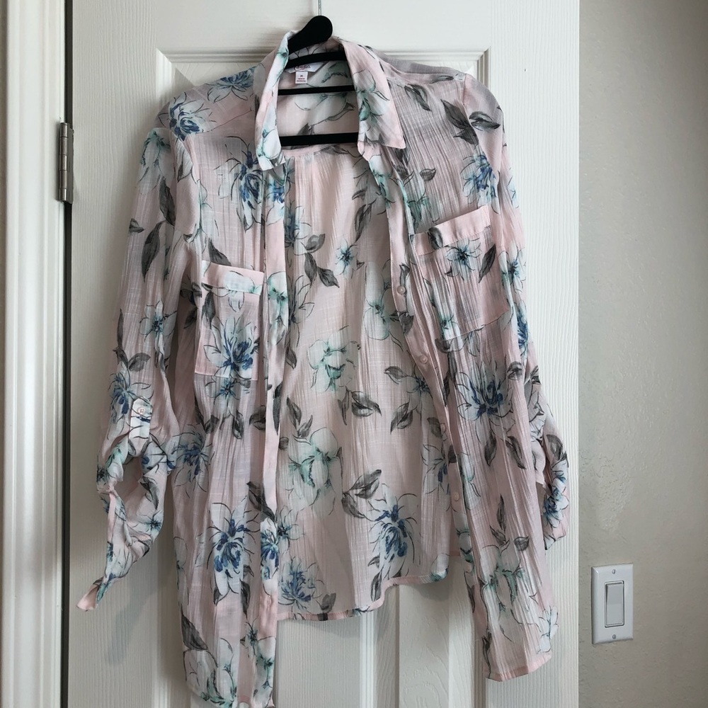 Women’s Pink Floral Top - Size M